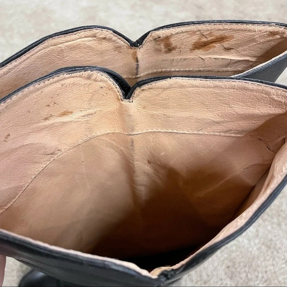 Isabel Marant Black Chess Leather Tall Boots Women's EU 37 Made in Portugal - Picture 9 of 16